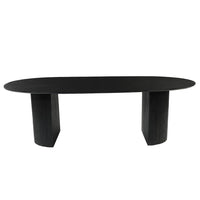 Mangoholz Esstisch Chiara Schwarz 220x100 cm Mahom