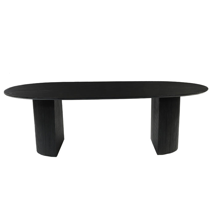 Mangoholz Esstisch Chiara Schwarz 220x100 cm Mahom