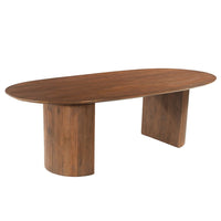 Mangoholz Esstisch Chiara 220x100 cm Walnuss Mahom