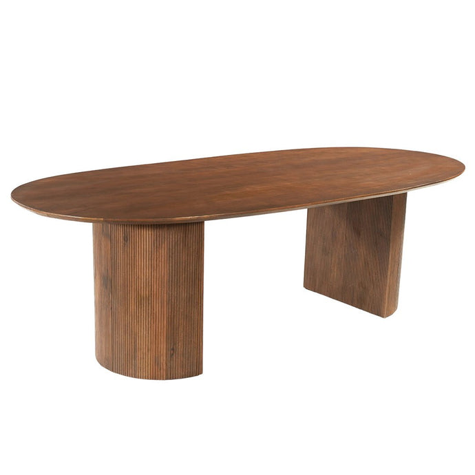 Mangoholz Esstisch Chiara 220x100 cm Walnuss Mahom