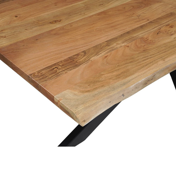 Akazienholz Esstisch Edge Rechteck 220x100 cm Mahom