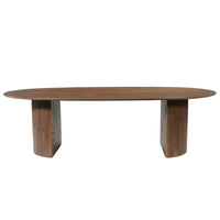 Mangoholz Esstisch Chiara 260x120 cm Walnuss Mahom