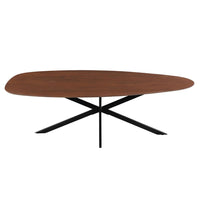 Mangoholz Esstisch Organisch Laura 180x90 cm Walnuss Mahom