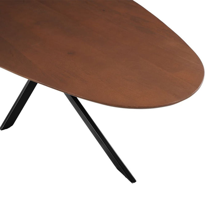 Mangoholz Esstisch Organisch Laura 220x110 cm Walnuss Mahom