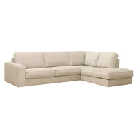 Ecksofa Colton 4-Sitzer Rechts Creme Mahom