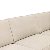 Ecksofa Colton 4-Sitzer Rechts Creme Mahom