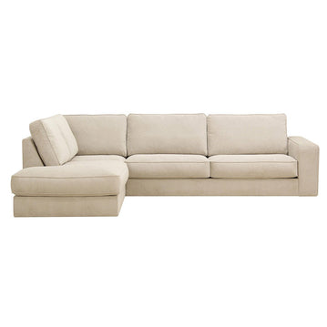 Ecksofa Colton 4-Sitzer Links Creme Mahom
