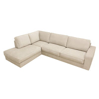 Ecksofa Colton 4-Sitzer Links Creme Mahom