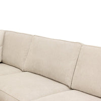 Ecksofa Colton 4-Sitzer Links Creme Mahom