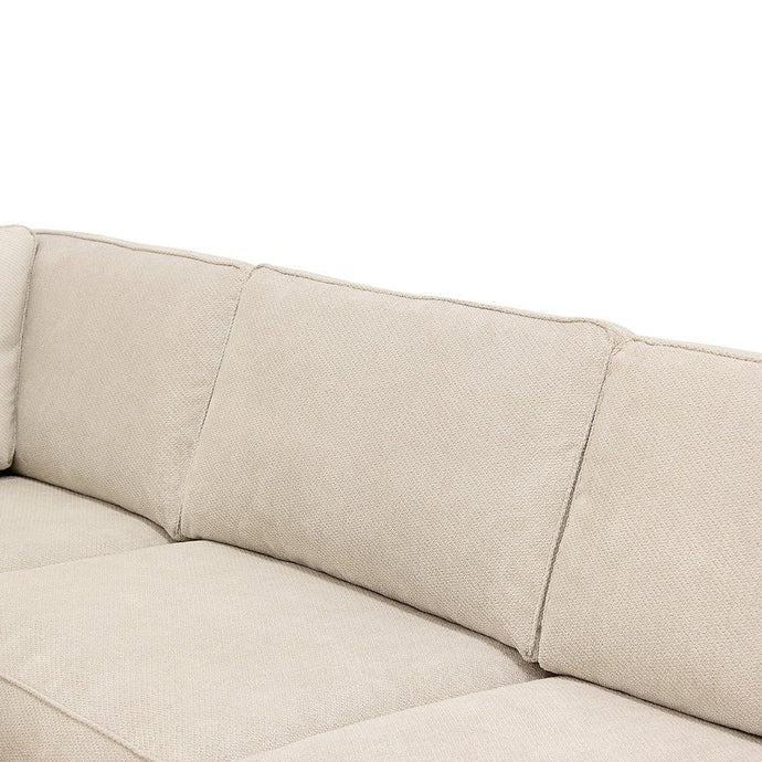 Ecksofa Colton 4-Sitzer Links Creme Mahom