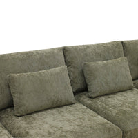 Ecksofa Willow 5-Sitzer U-Form Rechts Grün Mahom