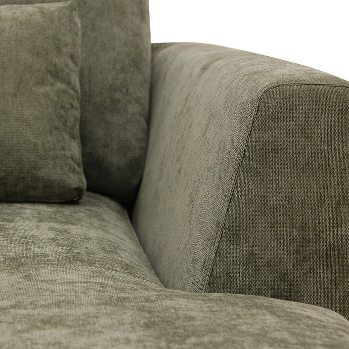 Ecksofa Willow 5-Sitzer U-Form Links Grün Mahom