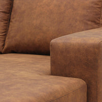 Ecksofa Houston 4-Sitzer U-Form Links Cognac Mahom