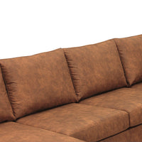 Ecksofa Houston 4-Sitzer U-Form Rechts Cognac Mahom