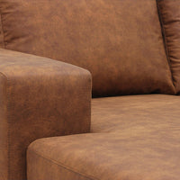 Ecksofa Houston 4-Sitzer U-Form Rechts Cognac Mahom