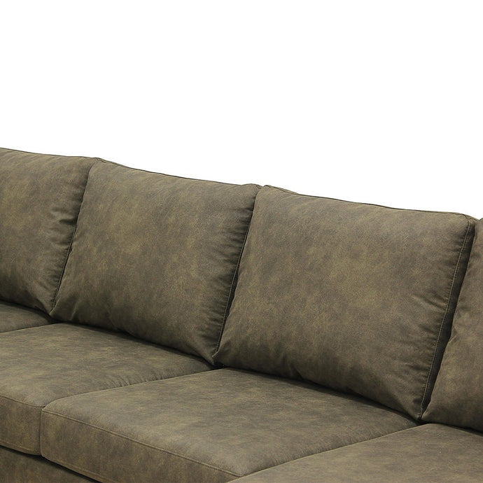 Ecksofa Houston 4-Sitzer U-Form Links Grün Mahom