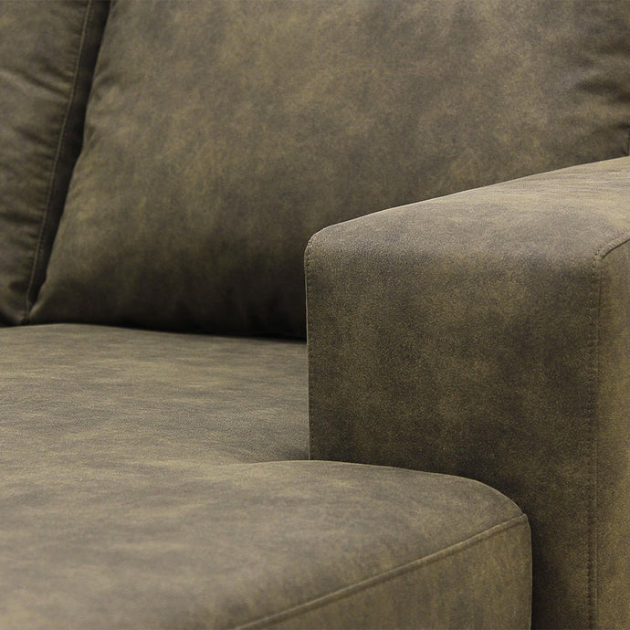 Ecksofa Houston 4-Sitzer U-Form Links Grün Mahom