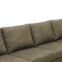 Ecksofa Houston 4-Sitzer U-Form Rechts Grün Mahom