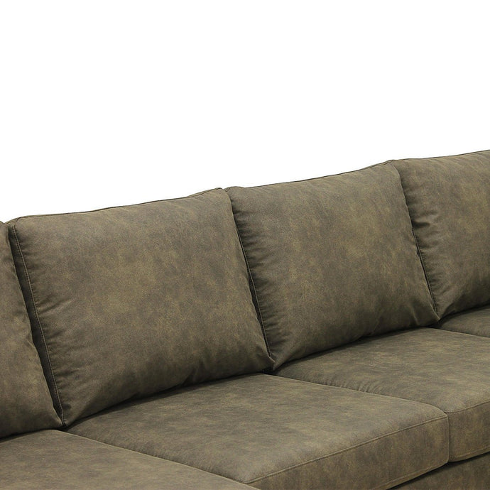 Ecksofa Houston 4-Sitzer U-Form Rechts Grün Mahom