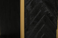 Mangoholz Fächerschrank Napels 90 cm Gold Mahom