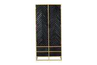 Mangoholz Schrank Napels 90 cm Gold Mahom