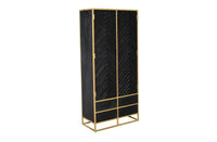 Mangoholz Schrank Napels 90 cm Gold Mahom
