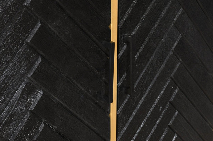 Mangoholz Schrank Napels 90 cm Gold Mahom