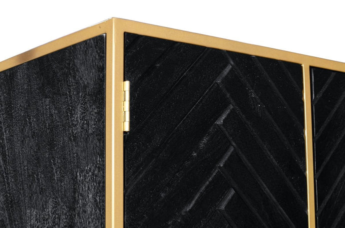 Mangoholz Schrank Napels 90 cm Gold Mahom