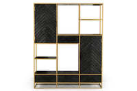 Mangoholz Fächerschrank Naples XXL Gold Mahom