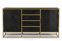 Mangoholz Anrichte Napels 165 cm Gold Mahom
