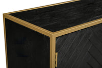 Mangoholz Anrichte Napels 165 cm Gold Mahom