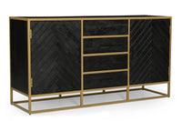 Mangoholz Anrichte Napels 165 cm Gold Mahom