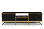 Mangoholz TV-Möbel Napels 165 cm Gold Mahom