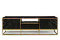 Mangoholz TV-Möbel Napels 165 cm Gold Mahom