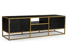 Mangoholz TV-Möbel Napels 165 cm Gold Mahom