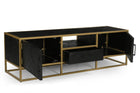Mangoholz TV-Möbel Napels 165 cm Gold Mahom