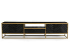 Mangoholz TV-Möbel Napels 210 cm Gold Mahom