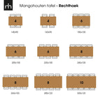 Mangoholz Esstisch Columbus Rechteck 220x100 (6cm) Mahom