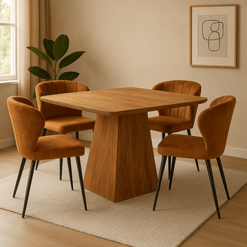 Mangoholz-Esstisch quadratisch 110 x 110 cm