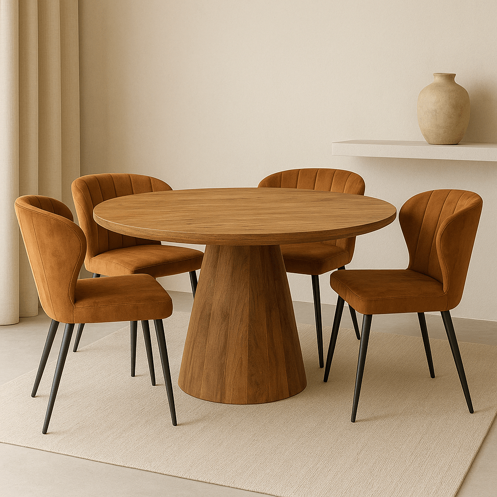 Mangoholz-Esstisch rund 110 cm
