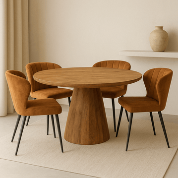 Mangoholz-Esstisch rund 110 cm
