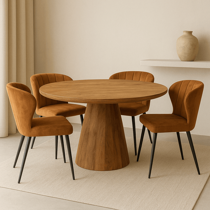 Mangoholz Esstisch Nova Rund 150 cm Mahom