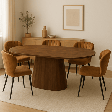 Mangoholz-Esstisch dunkelbraun Kapsel 160 x 90 cm