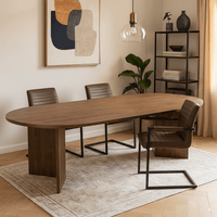 Mangoholz Esstisch Sara 220x100 cm Walnuss Mahom