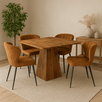 Mangoholz Esstisch Nova Quadratisch 90x90 cm Mahom