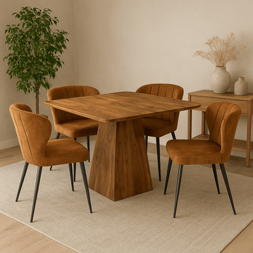 Mangoholz-Esstisch quadratisch 90 x 90 cm