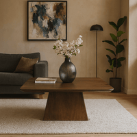 Mangoholz Couchtisch Nova Quadratisch 80x80 cm Dunkelbraun Mahom