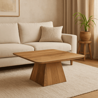 Mangoholz Couchtisch Nova Quadratisch 80x80 cm Mahom