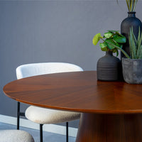 Esstisch Adelaide rund 120 cm Walnuss Mahom