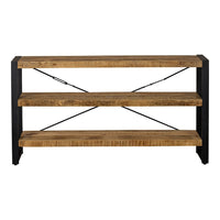 Mangoholz Bücherschrank Britt 150 cm Niedrig Mahom